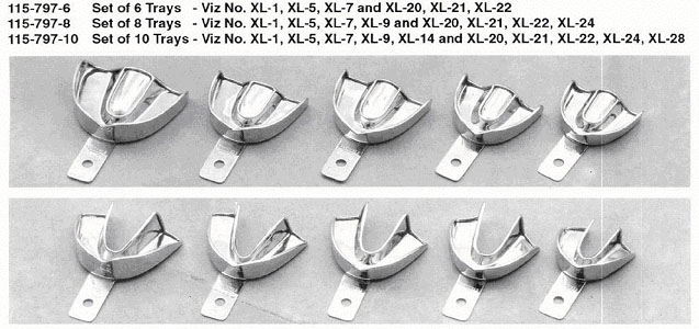 Impression Trays, Set of 10